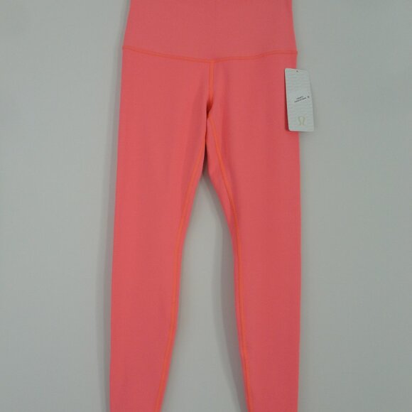 NWT LULULEMON GRPF/SLTE Orange Wunder Under Cottony Soft Roll Down Pants 8 - Picture 1 of 5